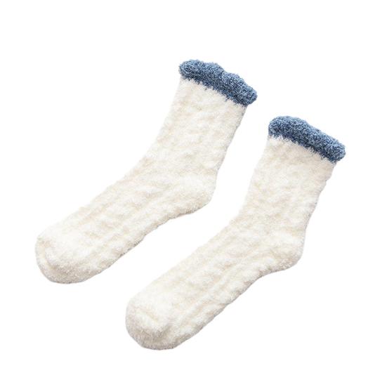 Damen Flauschige Socken Winter Weiche Warme Hausschuhe Gemütliche Fleecegefütterte Hausbodensocken Verdickte Thermische Schlafsocken