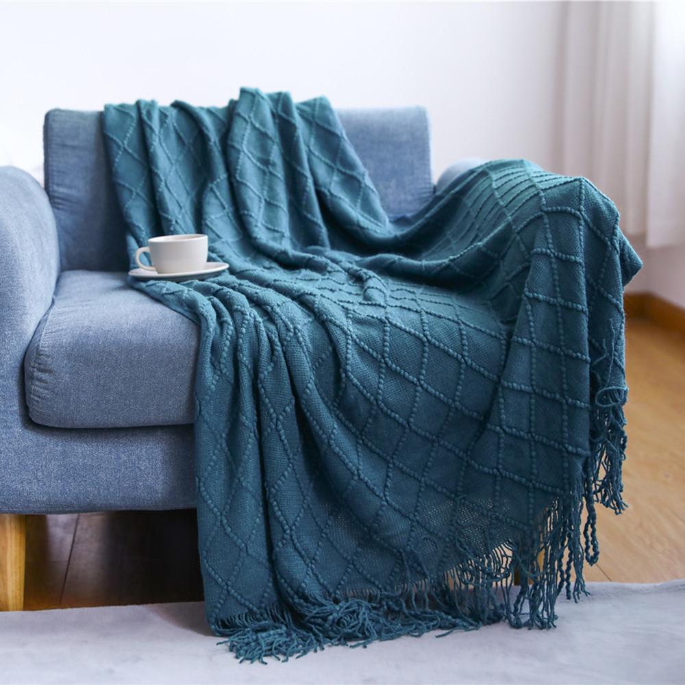 Throw Blanket for Couch Soft Living Room Home Decor Knitted Twin Size Blanket, Outdoor Lightweight Breathable Summer Warm Woven