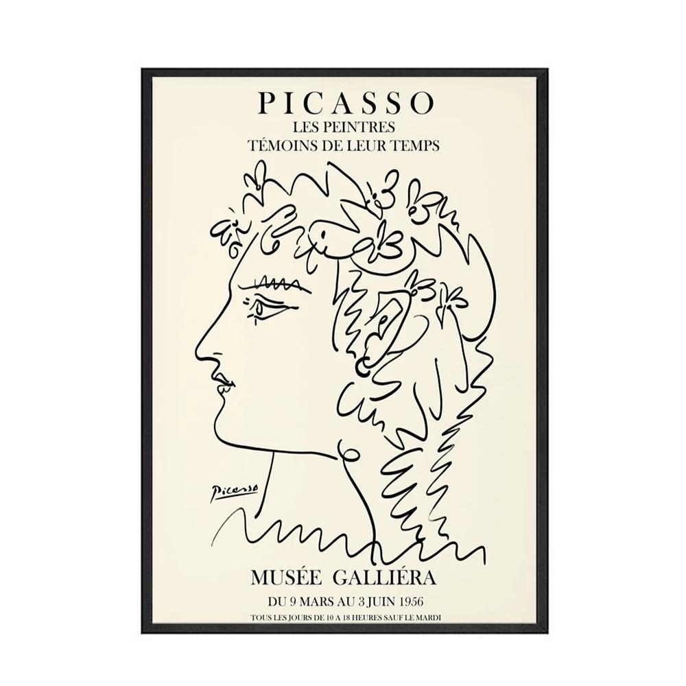 Picasso Matisse Poster Picture Retro Abstract Home Interior Decoration Canvas Painting Line Wall Art Prints Minimalist Geometric
