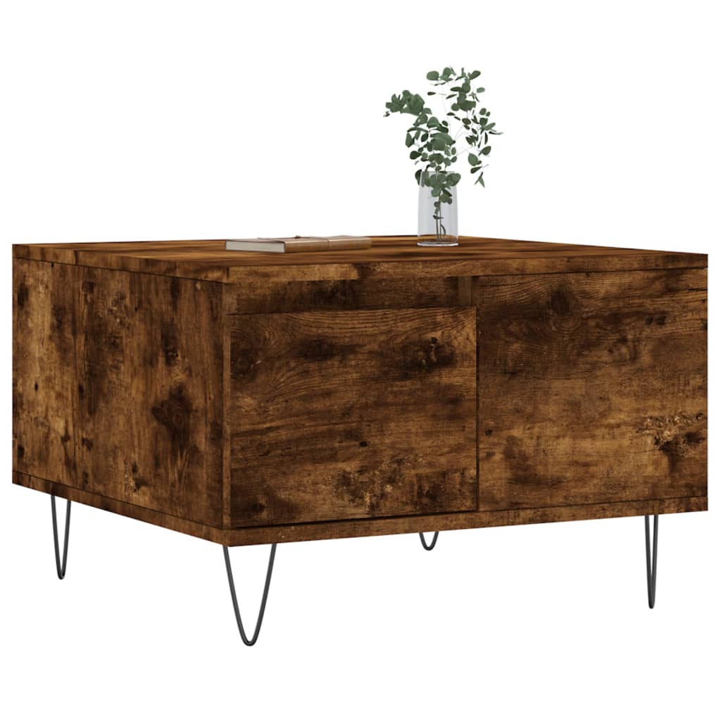 Coffee Table Smoked Oak 55x55x36.5 Cm Particleboard
