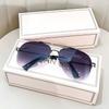 Fashion Big Frame Gradient Sunglasses Pilot Sun Spectacles Cycling Driving UV400 Protection Shades Eye Spectacles for Women and Men