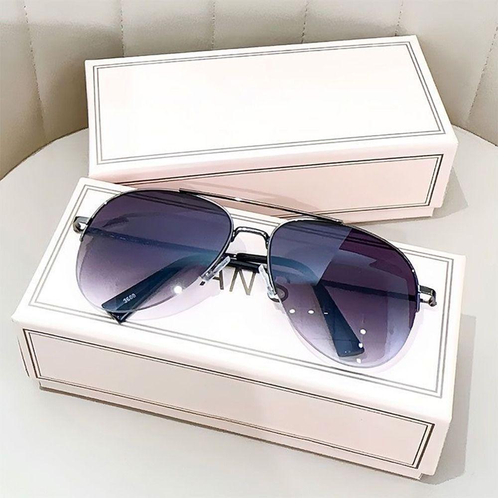 Fashion Big Frame Gradient Sunglasses Pilot Sun Spectacles Cycling Driving UV400 Protection Shades Eye Spectacles for Women and Men