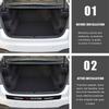 1pcs Carbon Fiber Car Trunk Rear Bumper Sticker Guard Plate Protector For Hyundai Logo IX35 Bayon Kona I30 ElantraSolaris Palisade