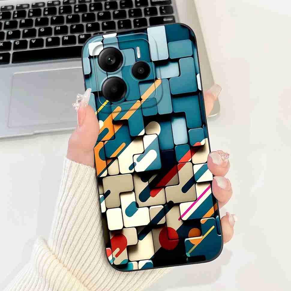 Luxury Rose Cover For Xiaomi Redmi Note 14 5G Case 6.67" Soft Slim Phone Case For Redmi Note 14 Note14 5G Capa Bags