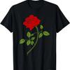 Red Rose Flower Stamp 5 - Original Design T-Shirt