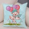 Cute Cartoon Pet Pig Pillowcase Decorative Animal  Cushion Cover Children's Room Sofa Home