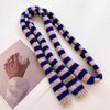 Knit Long Choker Striped Scarf for Women Harajuku Style for Jeans or Dresses