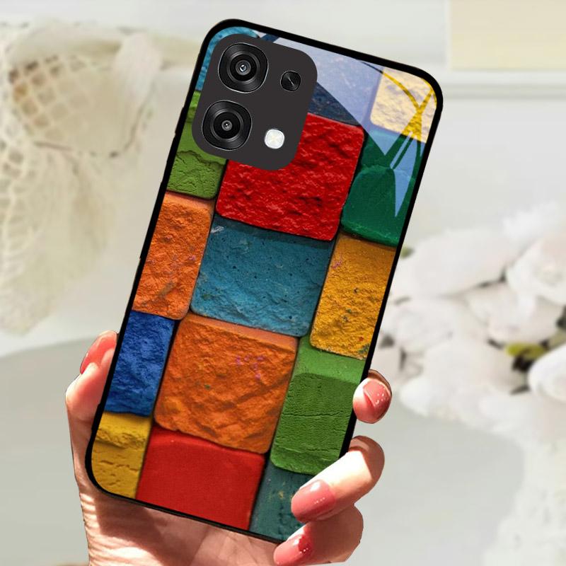 For Oppo A6 A 6 Pro F31 5G CPH2781 Case Fashion Painting Tempered Glass Cover For OPPO A6Pro Phone Fundas Protective Shell Coque