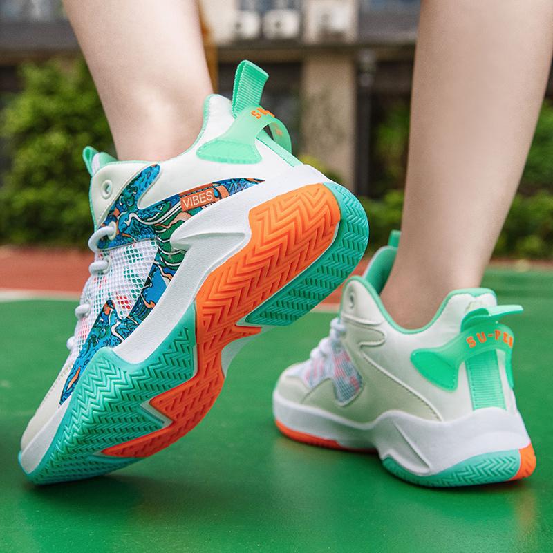 Children's Basketball Shoes Boys Youth Professional Training Breathable Anti-slip Wear-resistant Shock Absorption Student Sports