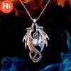 Hi sculptat tridimensional Dragon Colier Bright Diamond Bijuterii Animal mitic Hip Hop Accesorii