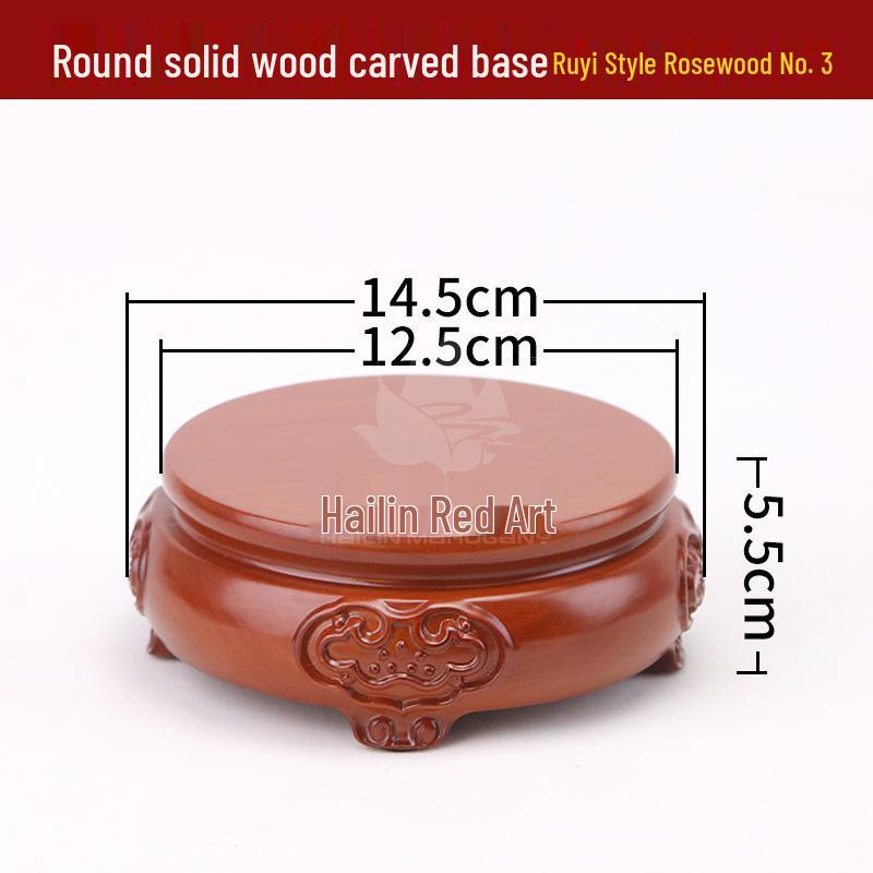 Rosenholz Geschnitzte Blumenanordnung Bonsai-Vase mit Ebenholz Buddha-Statuenhalter.