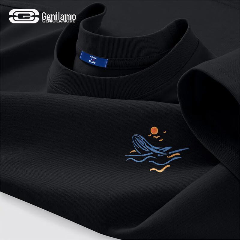 GENIOLAMODE Ανδρικό Βαμβακερό Γραφιστικό T-Shirt Χαλαρής Εφαρμογής