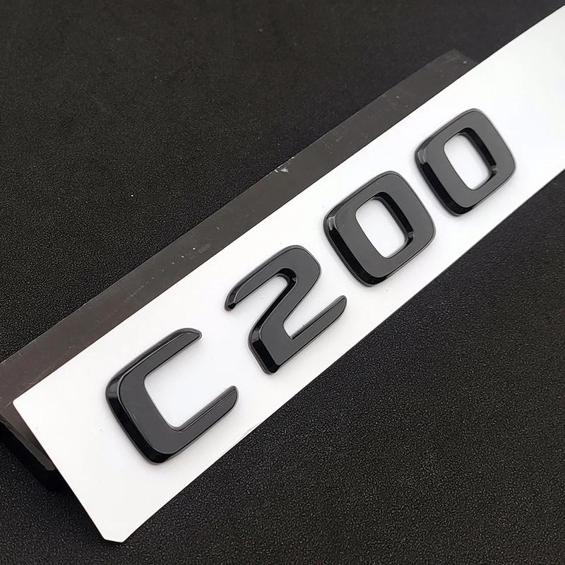 ABS Czarne chromowane litery 3D samochodowe litery na bagażniku emblemat naklejka na C200 C220 C300 C320 logo naklejki akcesoria