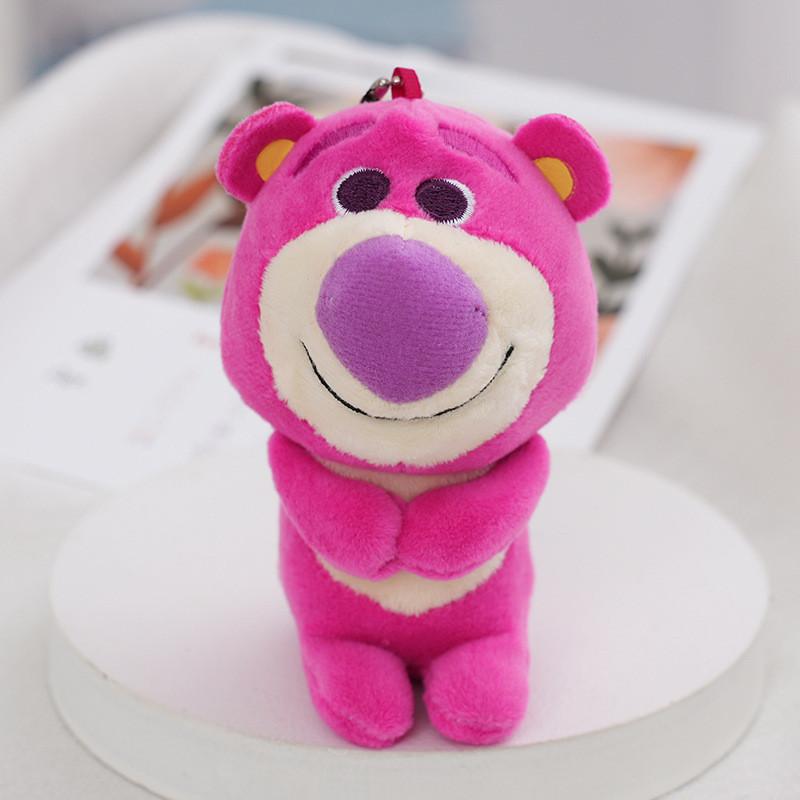 Charming Pink Stuffed Bear Keychain Ultra Soft Plush Toy For Bags And Keys