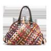Colorful Genuine Leather Woven Bag New Fashion Design Luxury High-Grade Striped Versatile Shell Bag Women Shoulder Messenger Bag