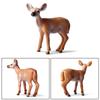6PCS Christmas Simulation Elk Model Ornaments Washable Cartoon Animals Craft Ornaments Xmas Decor for Forest Party and Cake Decoration