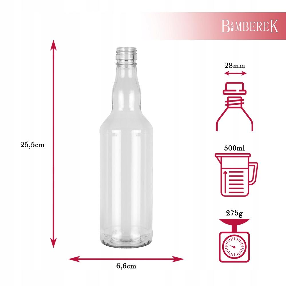 20X Butelki Monopolowe 0,5L Zakrętka + Kratownica Monopol 500Ml Na Wódkę