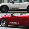 AAEW1 Car Styling Side Body Badge Emblem Decal Car Door Side Stripes Stickers For 2 3 MS 6 CX-5 CX5 BT-50 CX-30 AXELA