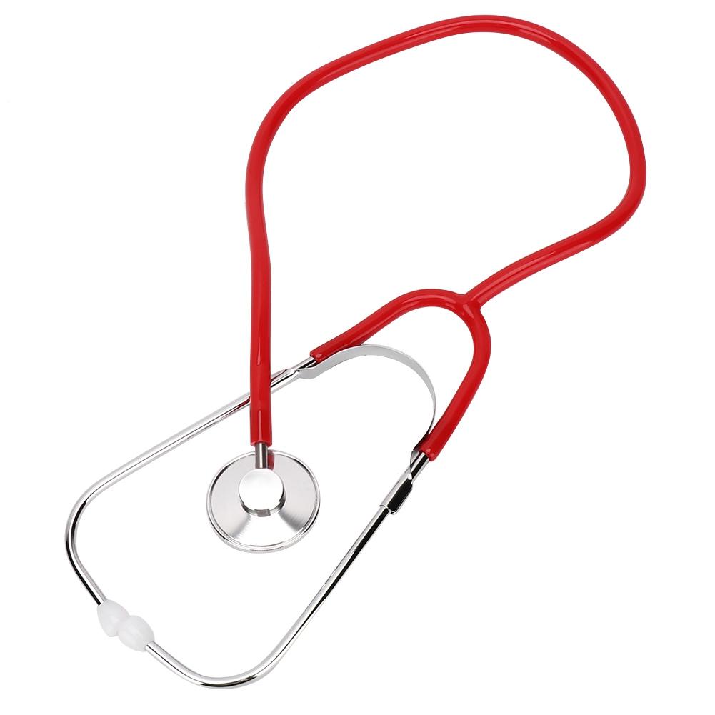 Professional Single Head Stethoscope Aluminium Alloy Heart Lung Detection Echoscope (Red)