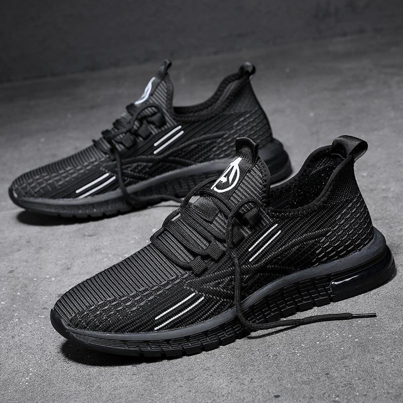 Summer men's shoes extra large size breathable men's casual fly-woven shoes running shoes Korean version mesh tide sneakers 46 comfortable