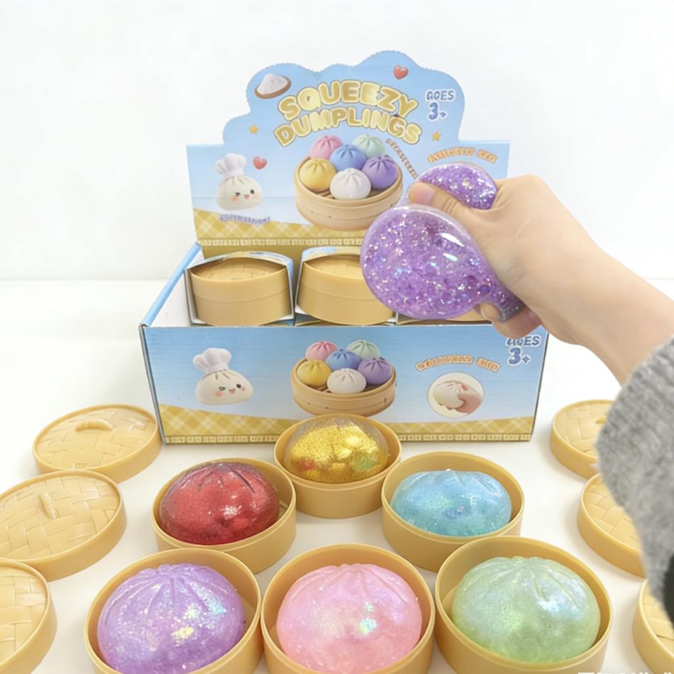 Hot Colorful Dumpling Squishies Stress Balls Reusable Short Rebound Decompression Playthings Dough Ball One-Of-A-Kind Home Decoration Gifts