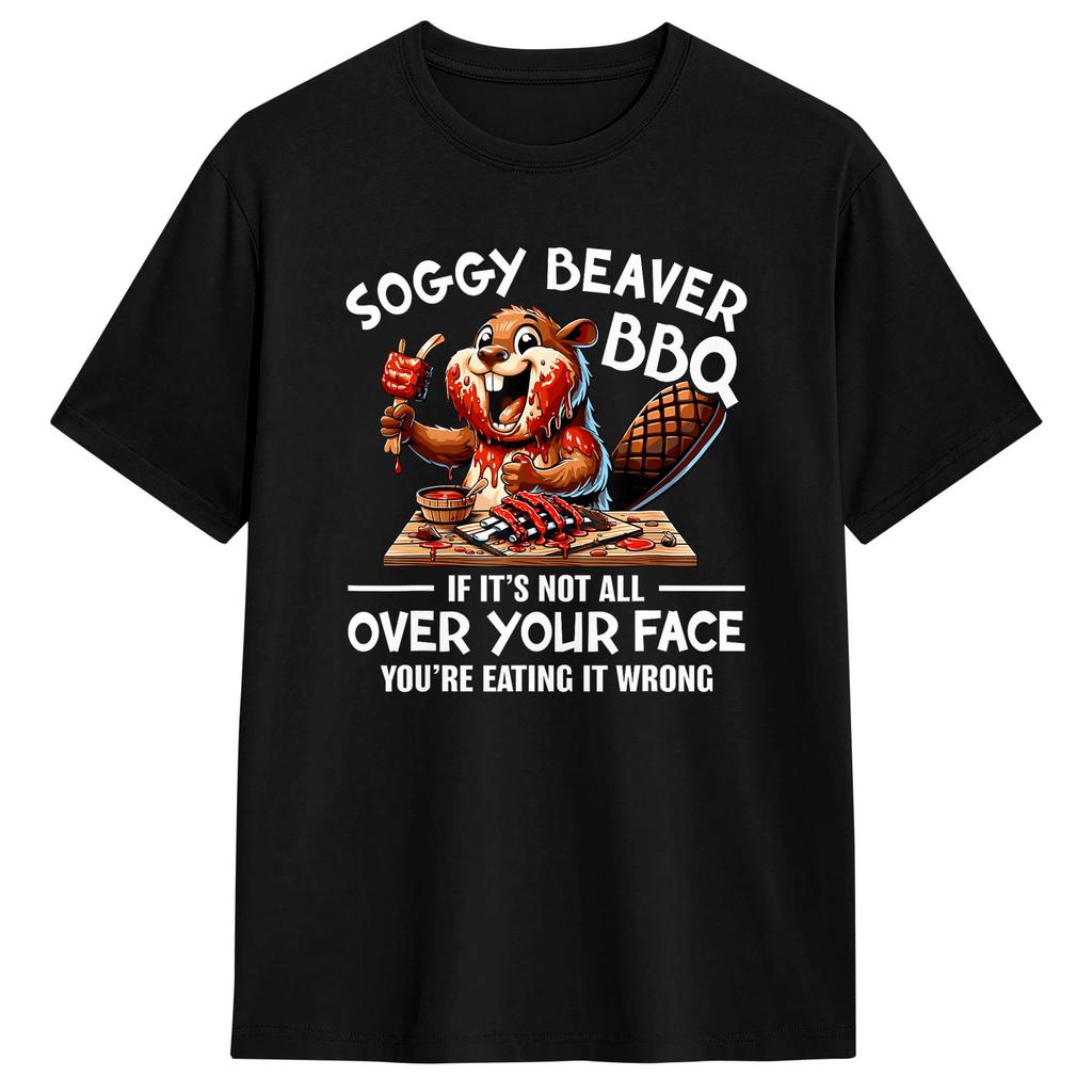 Unisexs T Shirt Funny Beaver Wearing Sunglasses Cool Beaver T Shirts Trending Beach Tees Streetwear Pure Cotton Tops Gift