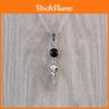 Gothic Raven Skull Pendant Necklace With Agate Stone For Women Halloween Fashion