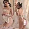 Erotic Lingerie Sex Nurse Uniform with COS Hollow Out and Leaky Back Sexy Costume Woman Women Pajama Suit for Sex Games Sex Shop