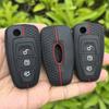 Silicone Flip Folding Remote Key Shell Car Key Cover 3 Buttons For Ford Focus Mondeo Fiesta 2013 Fob Auto Case