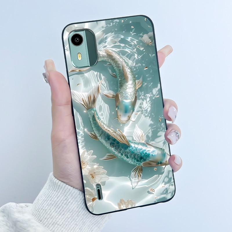 Mjukt TPU-fodral för Nokia C12 Söt Kärlekskanin Roligt Stötsäkert Silikon Telefonfodral för Nokia C12 Plus Pro Baksidesfodral C 12 Fundas