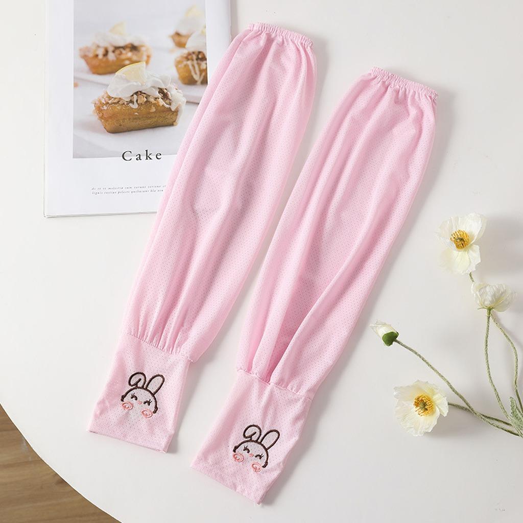 Uv Arm Sleeves Ice Silk Ice Silk Arm Sleeves Cute Bunny Sun Sleeves Breathable Breathable Arm Warmers For Camping Driving