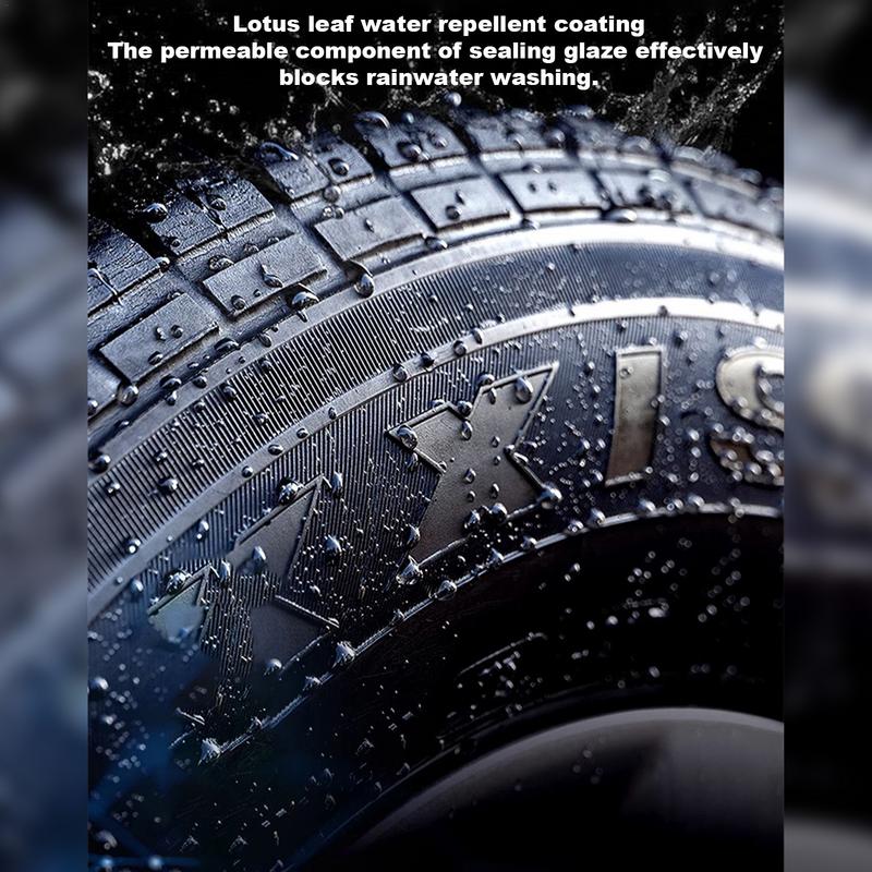 Entretien des pneus de voiture Pâte brillante pour pneus résistante à la pluie Nettoyant pour jantes très résistant Revêtement céramique noircissant Cire pour pneus