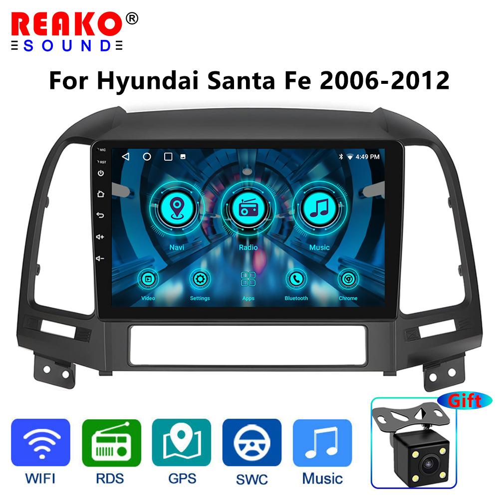 REAKOSOUND Android DSP Car Radio Multimidia Video Player Navigation GPS For Hyundai Santa Fe 2 2006-2012  2din Head Unit Carplay
