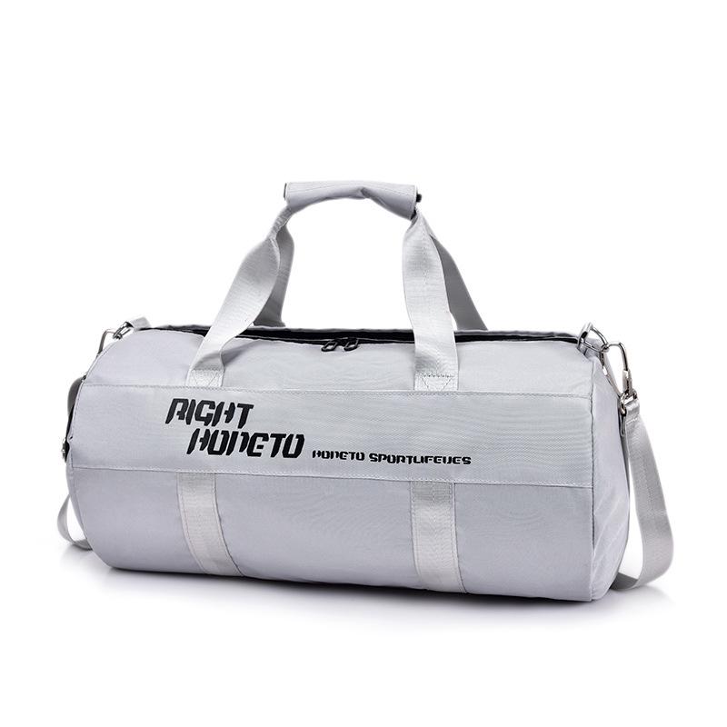 Men's Large Capacity Gym Bag with Shoe Compartment - Versatile Travel and Sports Crossbody Barrel Bag
