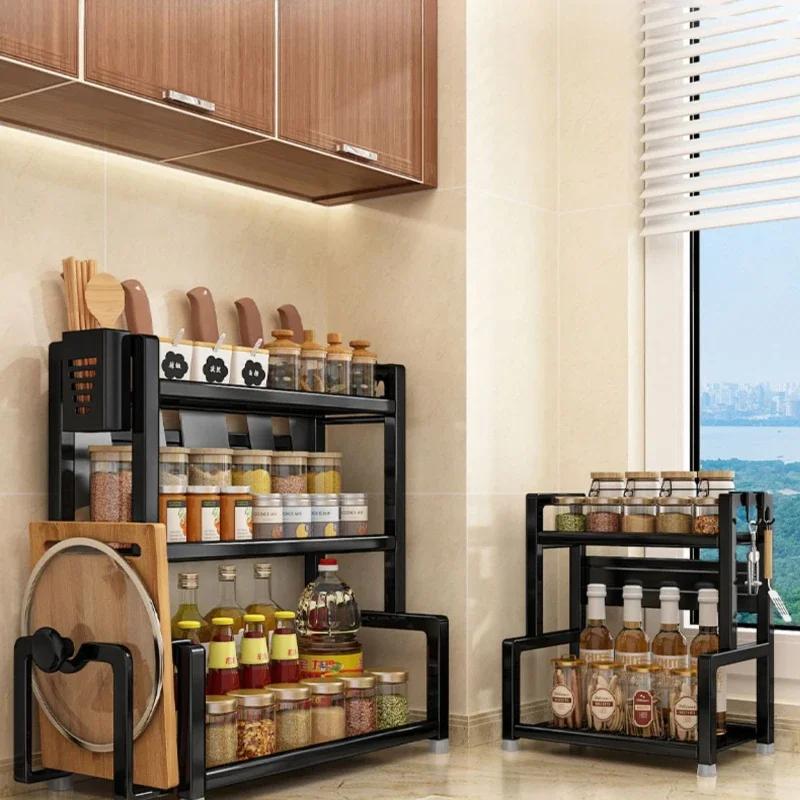 Kitchen Storage Rack Stainless Steel Chopstick Rack Seasoning Rack Knife Storage Household Shelf Storage Durable