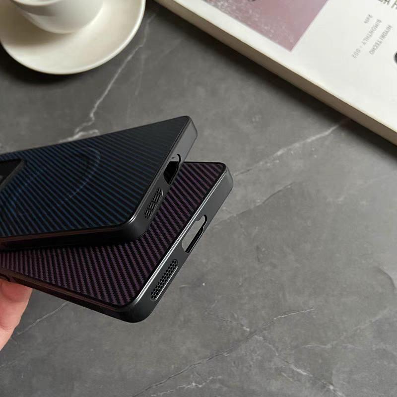 For ZTE Nubia Z80 Ultra Carbon Fiber Leather Case For ZTE Nubia Z50 Ultra Z60 Ultra Magnetic Wireless Charge Cover Z70 Ultra