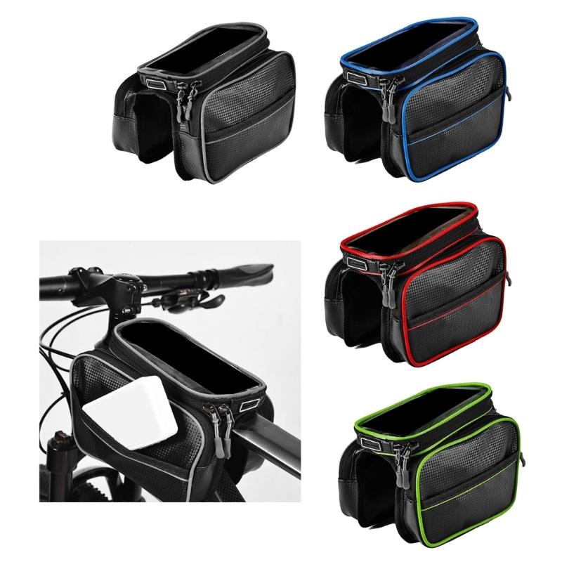 Mountain Bike Front Top Tube Pannier Pouch Large Capacity Bike Front Frame Bag
