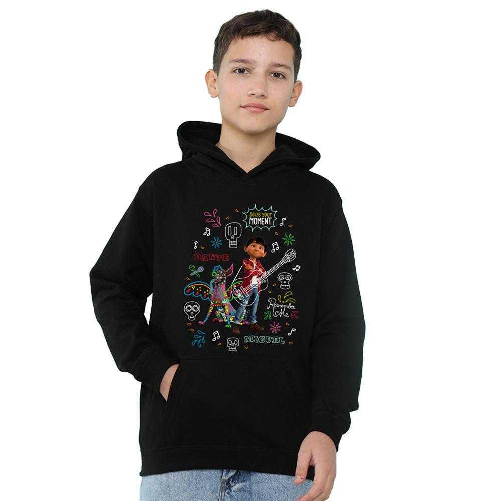 Coco Childrens/Kids Miguel Dante Movie Quotes And Colourful Doodles Hoodie