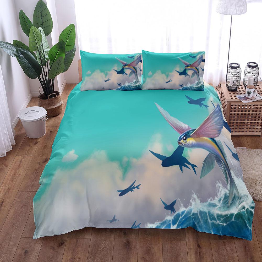 Marine Lives 3D Colorful Turtle Duvet/Doona Cover Set Single Twin Double Queen King Cal King Size Bed Linen Set