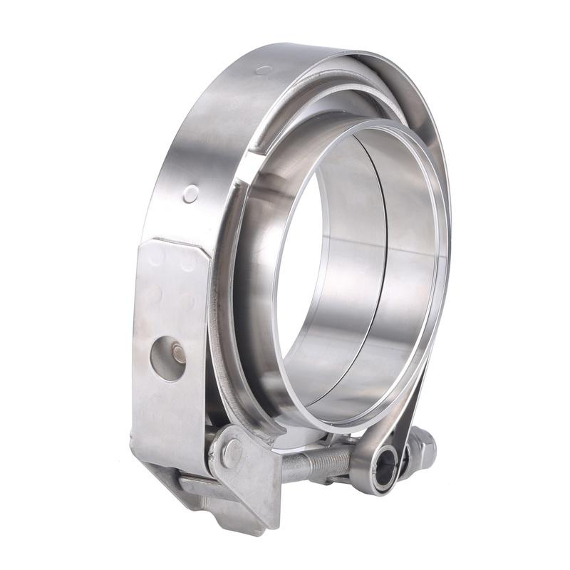 304 Stainless Steel 2.5" 3" Quick release V Band Clamp 63mm 76mm Turbo Exhaust Pipe Vband Clamp Male Female Flange V Clamp Kits