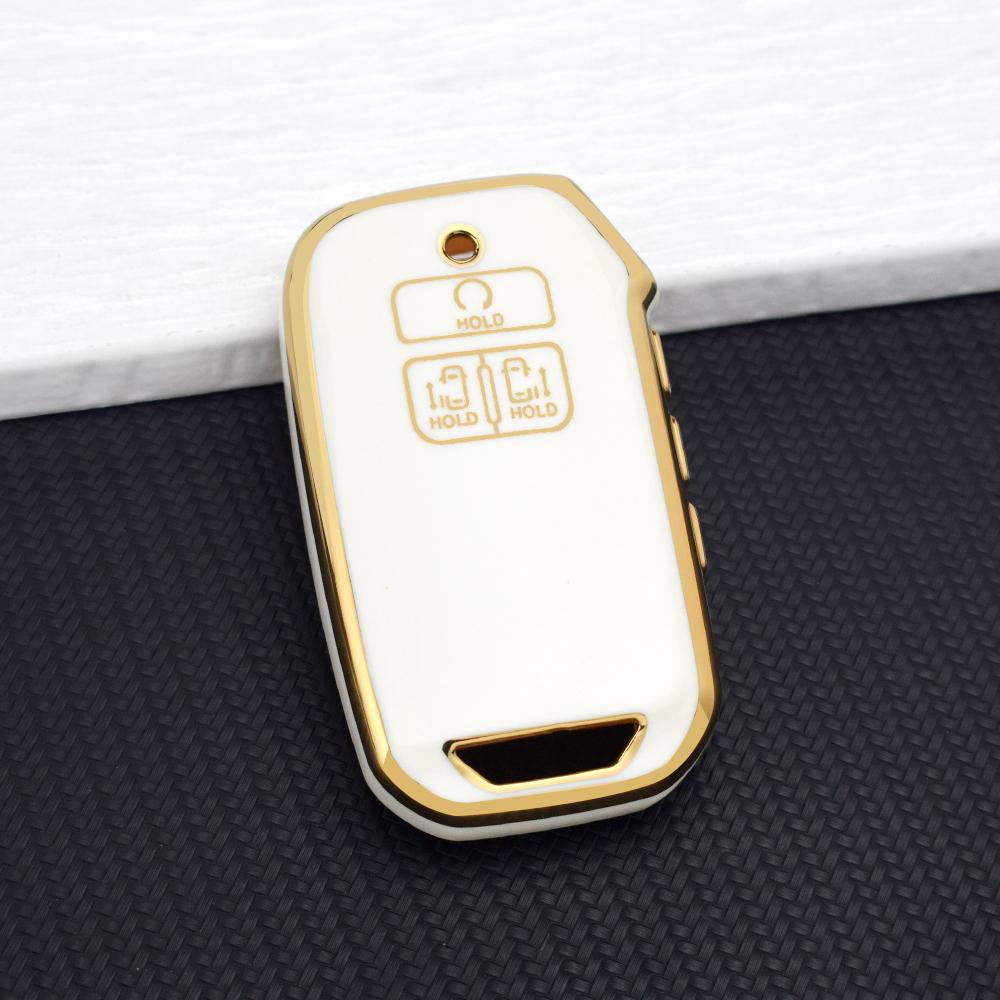 TPU Key Fob Case Cover with Keychain for Kia Carnival 4th Gen K5 Sportage R Stinger Sorento Cerato 7 Buttons Remote Key Shell