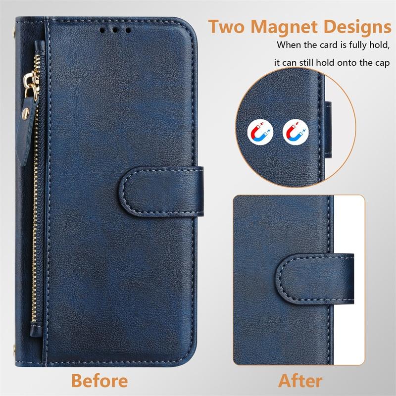 Flip Case for Infinix Hot 20 Pro 30 Play Nfc 20i 20S 30i X669 X6835 4G 5G Leather Wallet Cover Card Slot Bag Zipper Casing
