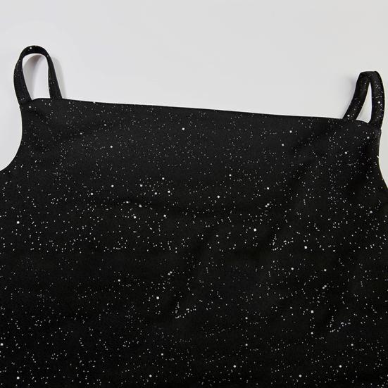 Partykleid für Damen, V-Ausschnitt, ärmellos, Etuikleid, schmale Passform, knielang, einfarbig, Strass-Dekor, elastisch, rückenfrei, Club-Party, Midikleid, Trägerkleid