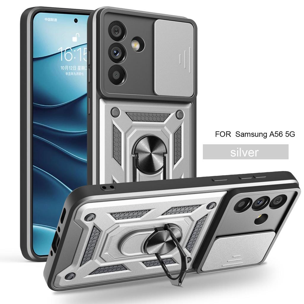 Stand Rotating Slide Camera Lens Military Grade Armor Case For Samsung XCover 7 Pro A7 M56 M06 F06 M34 A56 A36 A26 A16 A06 Case