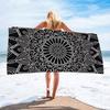 Colorful Striped Palm Tree Beach Towel Polyester Quick Dry Sand Free Bath Towel Tropical Hawaiian Blanket for Summer Seaside