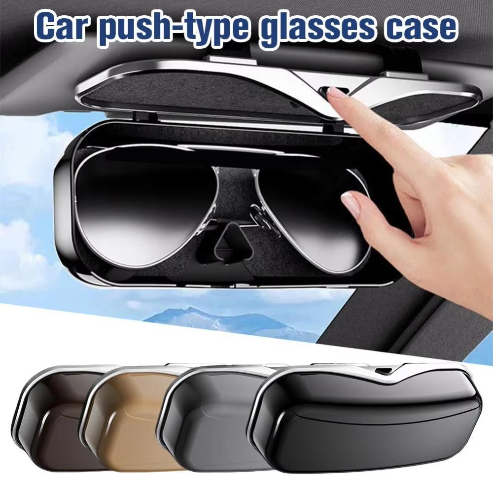 Premium Car Visor Glasses Case Flocking Inner Car Sunglasses Holder  Car Interior Accessories