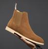 Botas Chelsea clásicas retro de cuero genuino para hombre, botines de moda para hombre, botas cortas informales de estilo británico, zapatos de caña alta