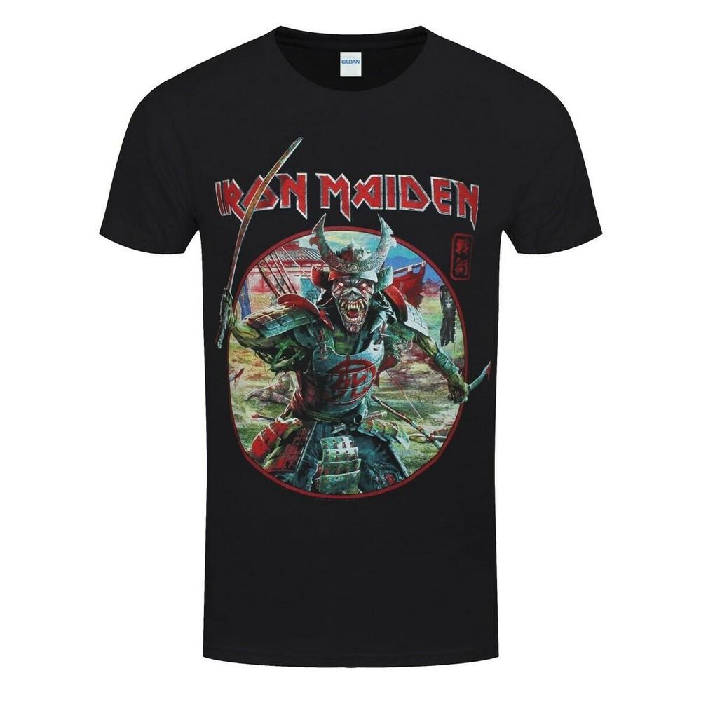 Iron Maiden Camiseta unisex para adultos Senjutsu Eddie Warrior Circle