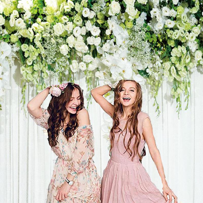 Flower Rose Backdrop Curtain Floral 3D Wedding Birthday Party Background Props