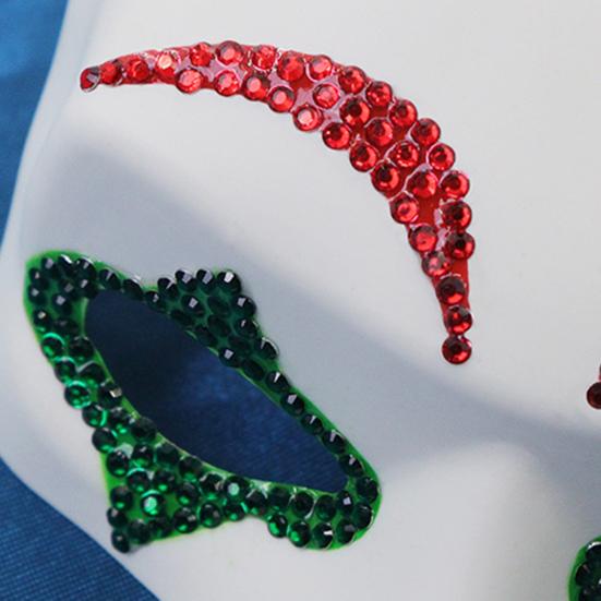 Clown Cat Mask Shiny Rhinestone Clown Mask Pets Cosplay Mask with Ear Holes for Cats Halloween Costume Party Photo Shoots